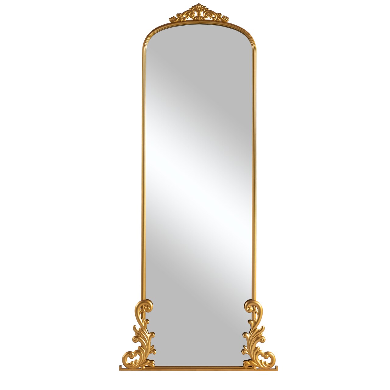 Arched Full Length Mirror Vintage Carved Mirror Iron Frame Wall Mirror